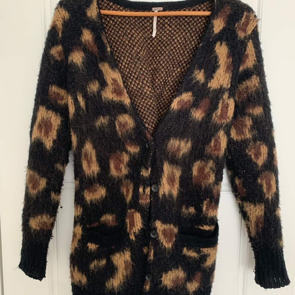 Free people cheetah Cardi